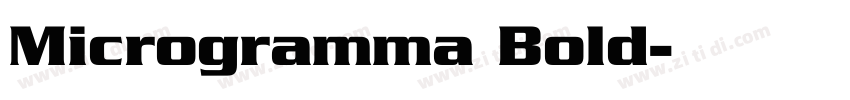 Microgramma Bold字体转换